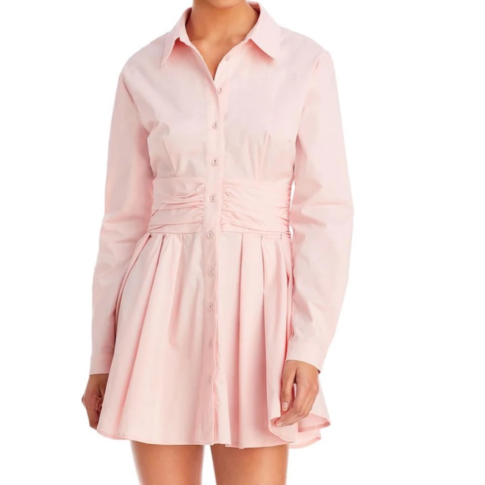 BARDOT LEONI WOMENS COLLARED SHORT SHIRTDRESS Sz Med